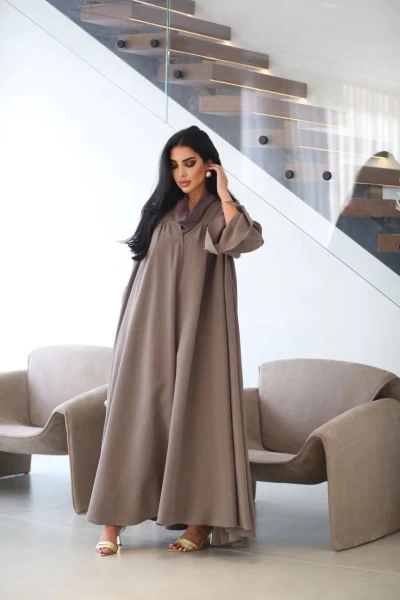 Cobra Crepe Abaya Free Size IB175 Beige